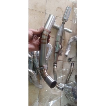 LEHER KNALPOT FIZR FORCE1 - LEHER STAINLESS CACING KNALPOT FIZR POSWAN ORI