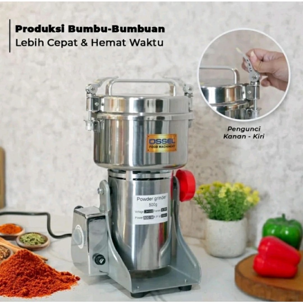 

Mesin Bubuk Tepung De-500G Penggiling Gerinda Herbal Biji Kacang Obat Mesin Giling Grinder Elektrik Powder Grinder