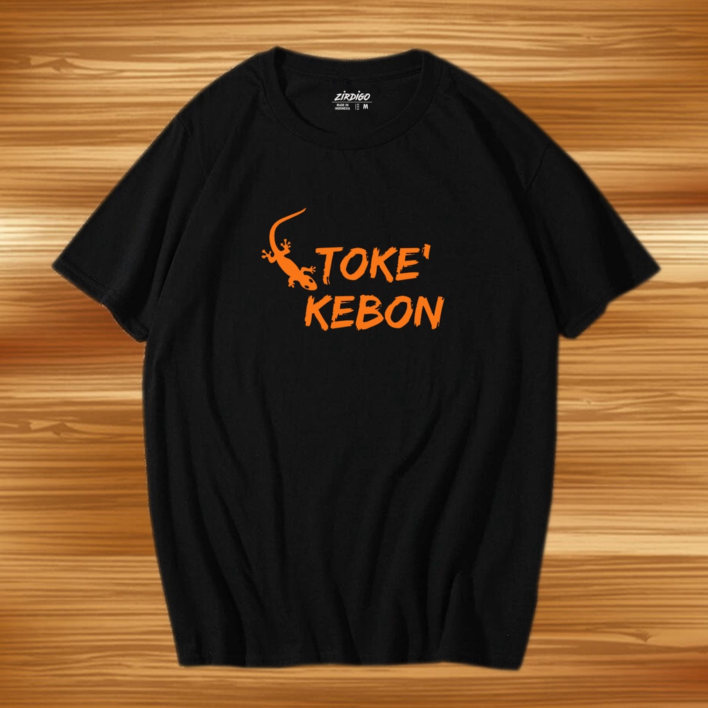 Agam Collection Baju Kaos Distro Lengan Pendek Toke Kebon Orange Text Print  DTF Premium Quality Kaos Keren Cewek Cowok