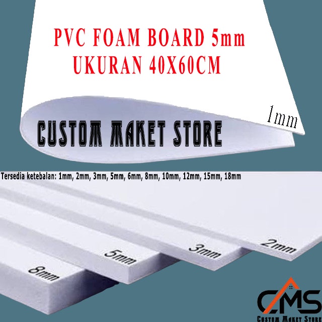PVC BOARD / PVC FOAM BOARD 5MM 40X60CM