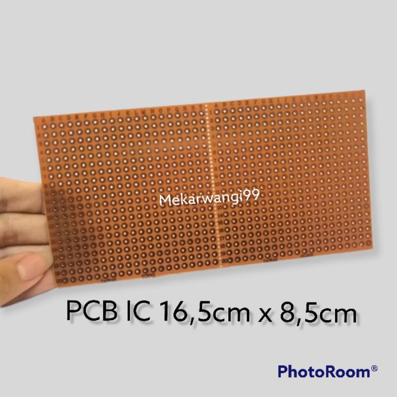 papan PCB IC 16,5cm x 8,5cm / PCB IC bolong 16,5cm x 8,5cm