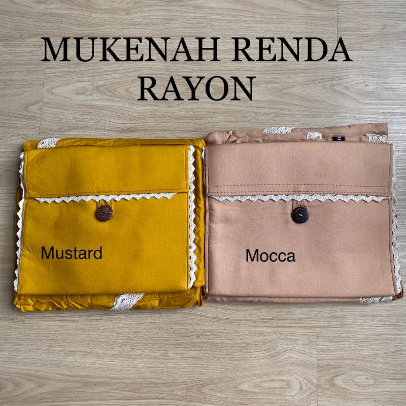 Rayon mukena dewasa renda katun rayon.