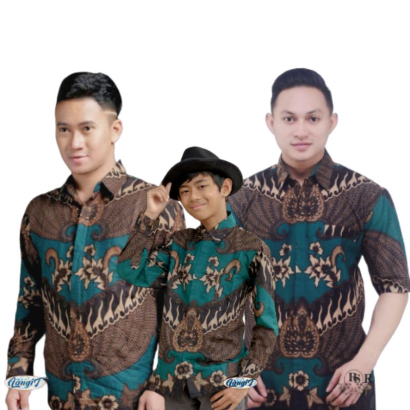 Terbaru Couple sweet Couple batik ayah dan Batik anak cowok Batik Garuda Hiaju