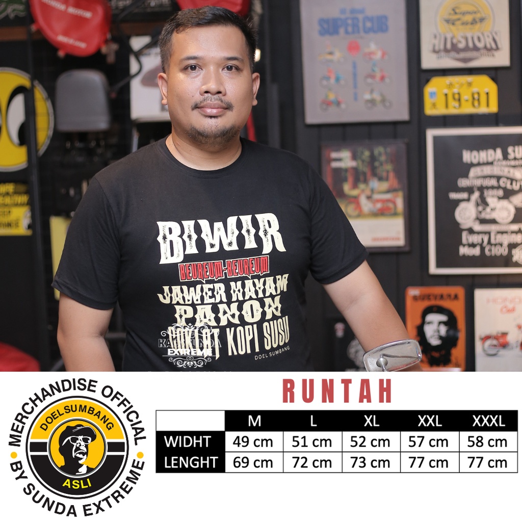 KAOS SUNDA  | RUNTAH | kaos sunda extreme | Doel Sumbang | lengan Pendek |  exktrim | kaos | kaos di