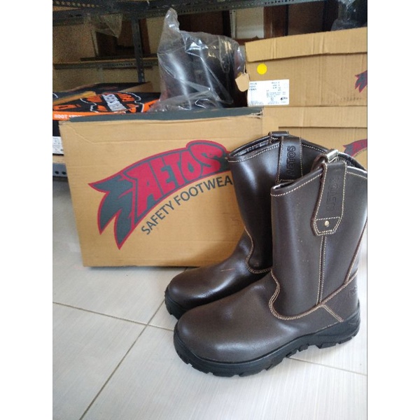 sepatu safety aetos lithium mocca dan brown