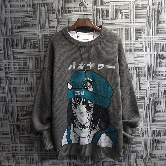 TokoMilkan - PREMIUM SWEATER Rajut Wanita Oversize HARAJUKU| Rajut Karakter Sweater Cewek Cowok