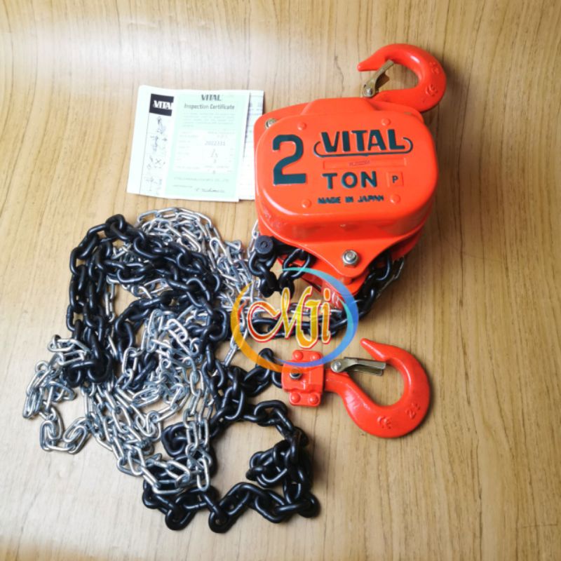 Chain Block 2 Ton × 3 Meter VITAL VP5-20 JAPAN Takel Chain Block 2 Ton 3 Meter