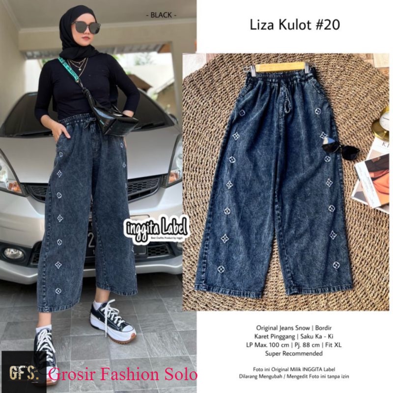 KULOT JEANS WANITA | LIZA KULOT #20 BY INGGITA LABEL | CELANA JEANS PREMIUM