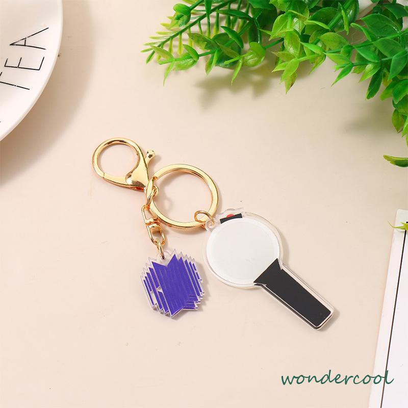 Gantungan Kunci Mini Key Chuain Lucu Kpop Keychain Akrilik Mendukung Aksesoris-Won