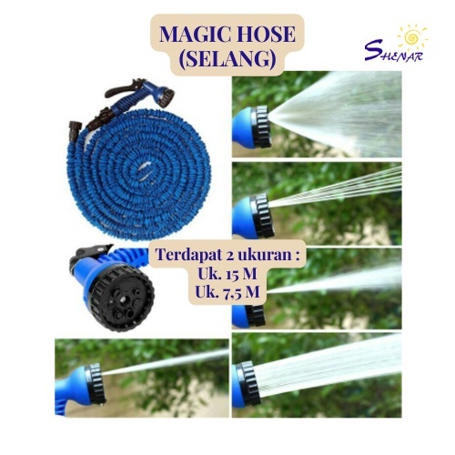 SELANG AIR CUCI MOBIL MULTIFUNGSI / SELANG AIR FLEKSIBEL ELASTIS MAGIC HOSE 15 Meter SERBAGUNA