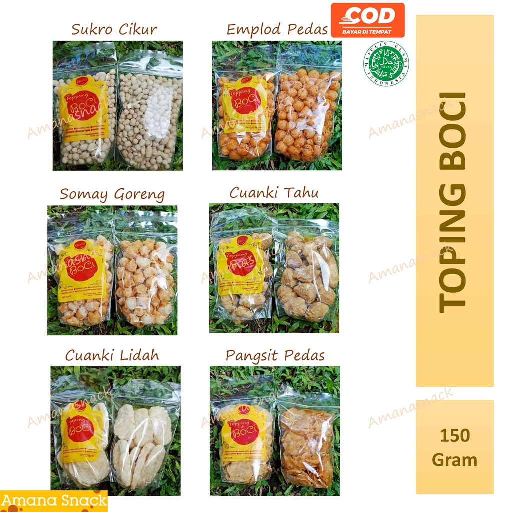 BOCI all varian mantap jiwa, Geprek, white curry, toping dan Cuanki boci cuanki lidah tahu sukro cikur siomay goreng