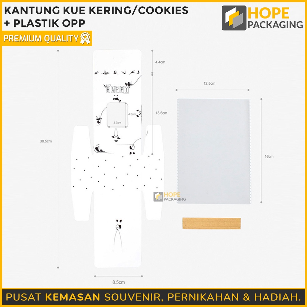 [ ISI 5 PCS ] Kantong kue kering / cookies + plastik opp