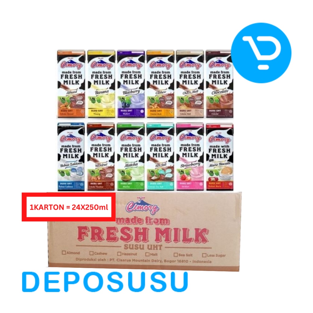 

Susu CIMORY Milk UHT 1 Karton 24x250ml