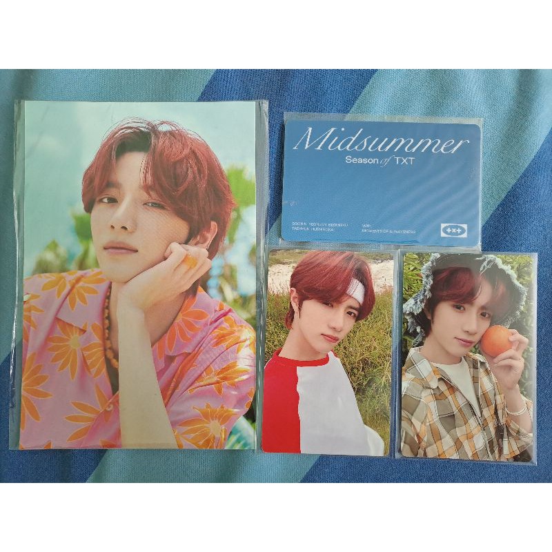 [ booked ] photocard official txt beomgyu midsummer digicode jeruk sunrise red tangerine