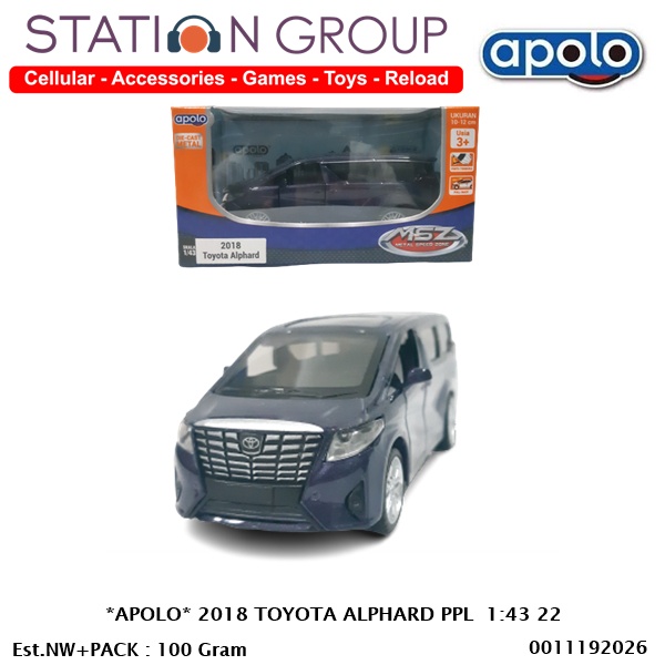 APOLO 2018 TOYOTA ALPHARD PURPLE  1-43 22 - DIECAST