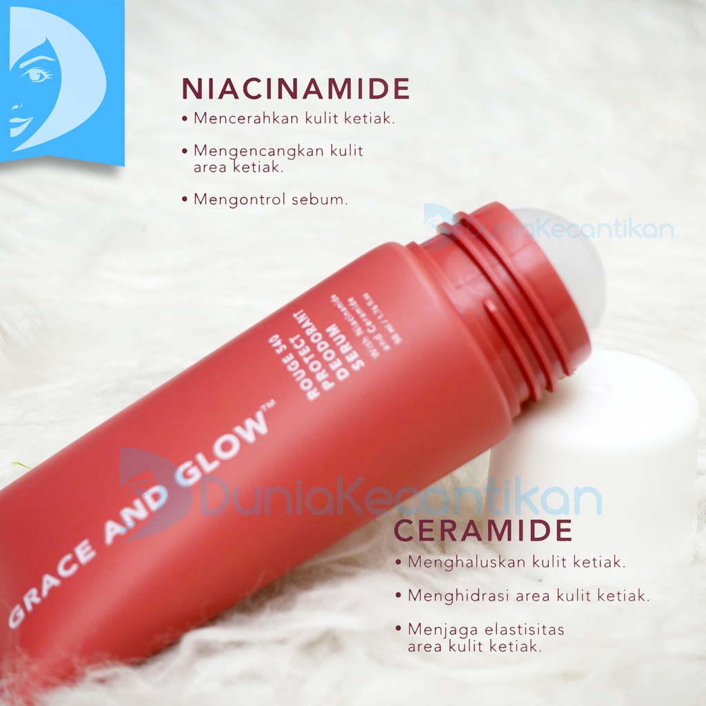 Grace and Glow Deodorant Roll On Serum Protect Deo Penghilang Bau Badan Grace &amp; Glow Deo BPOM Pemutih Ketiak