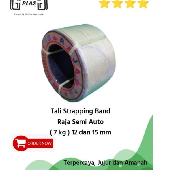 Tali Strapping Band Semi Auto Merk Raja 15mm x 7kg Kuning - Kuning
