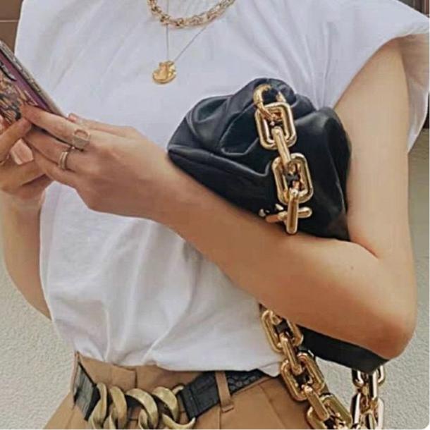 Bag Strap Chain Tali Tas Rantai Aksesoris Tas Shoulder Bag Big Chain - Silver