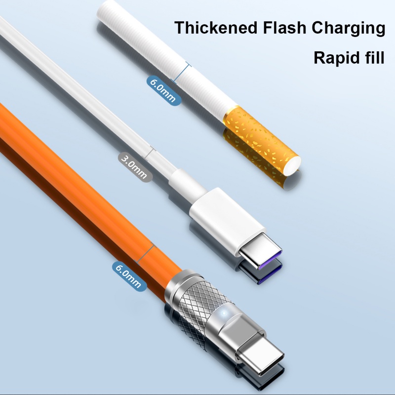 6a Kabel Data / Charger USB Tipe C Ke USB Tipe-C Fast Charging Bahan Aluminum Alloy