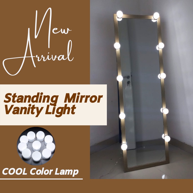 Cermin Vanity Mirror Aesthetic Kaca Lampu Make Up Cermin Full Body Satu Badan Standing Miror Berdiri Panjang Penghias Kamar Estetik Minimalis Perlengkapan Dekorasi Kaca Buat Make Up Besar Review Pinteress Mua