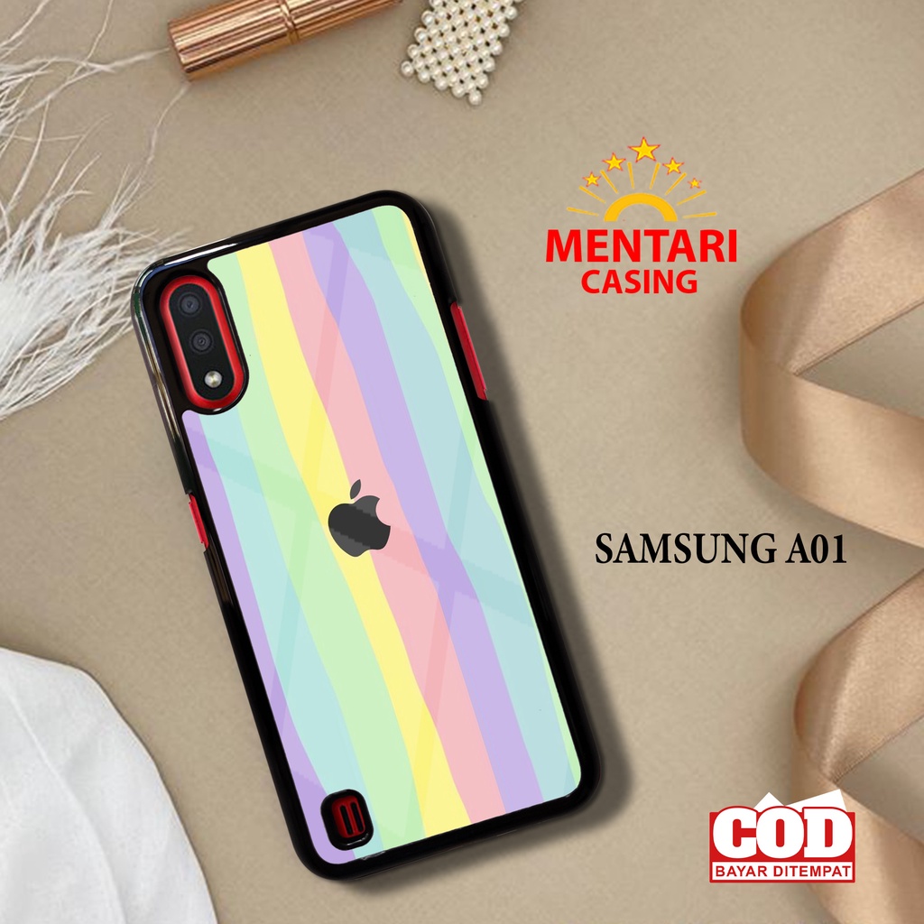 Case SAMSUNG A01 M01 CASING SAMSUNG A01 M01 - [ APL RAINBOW ] Case hp - kondom hp - case aesthetic -