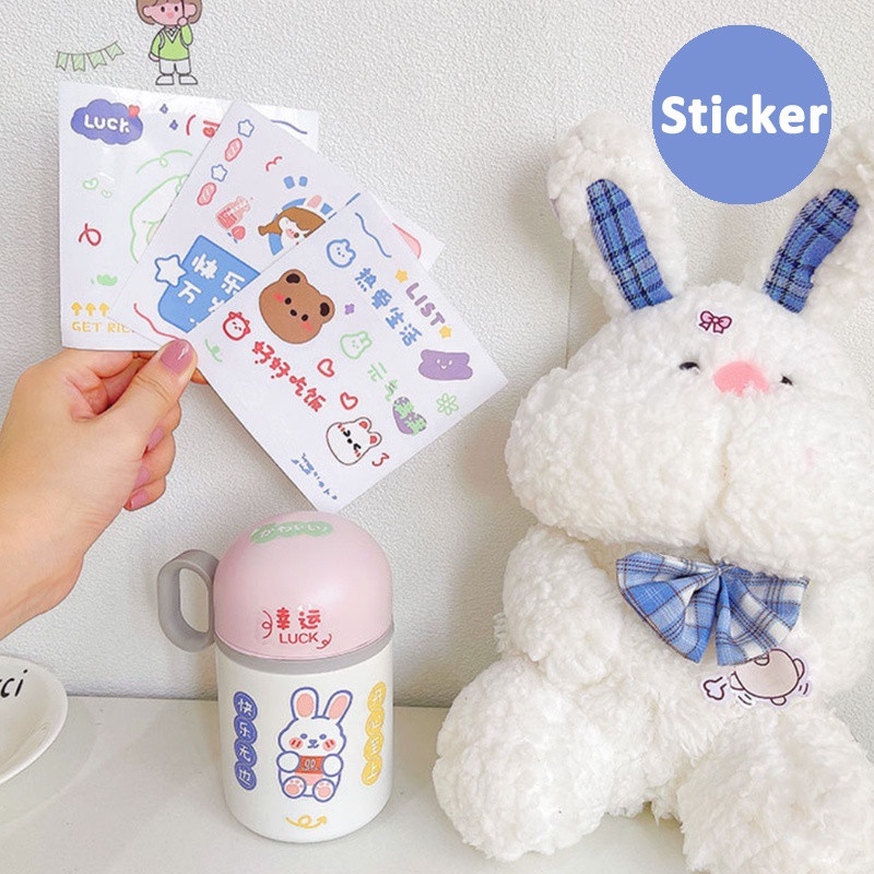 

Baru Jepang Hewan Peliharaan Saku Stiker Kartun Gadis Jantung Tahan Air Stiker Ponsel Dekoratif Stiker Gelas Air Stiker