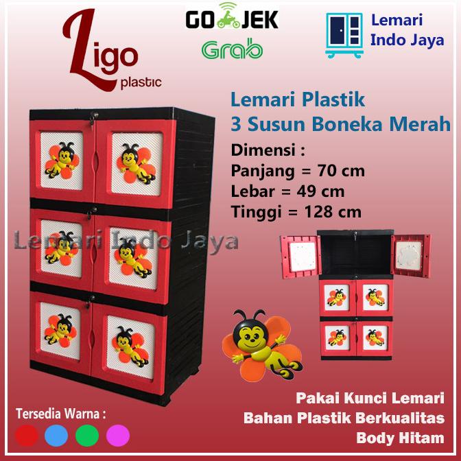 

Lemari Plastik 3 Susun Pintu Boneka (Merah, Biru, Hijau, dan Pink) stock ready