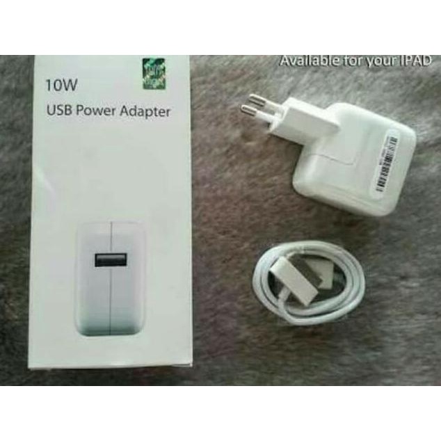 CHARGER KABEL DATA IPAD 1 2 3 10W ORIGINAL CHARGER 10W Iphone 4
