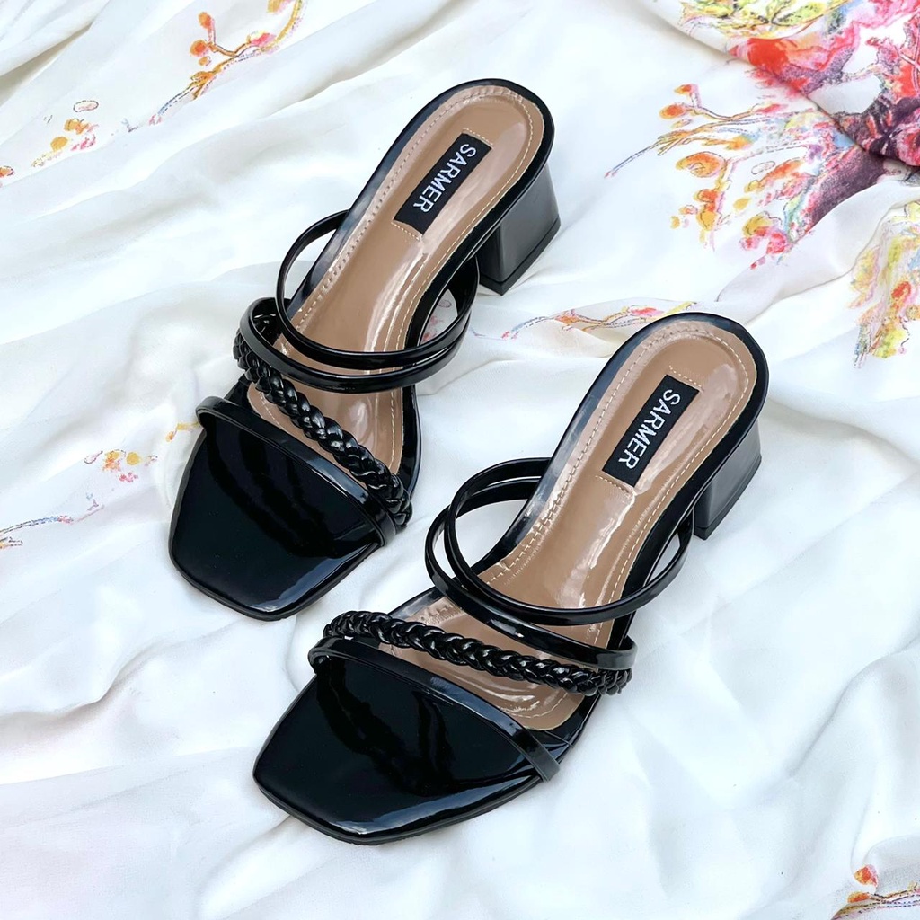 SARMER - MONA HEELS BLACK