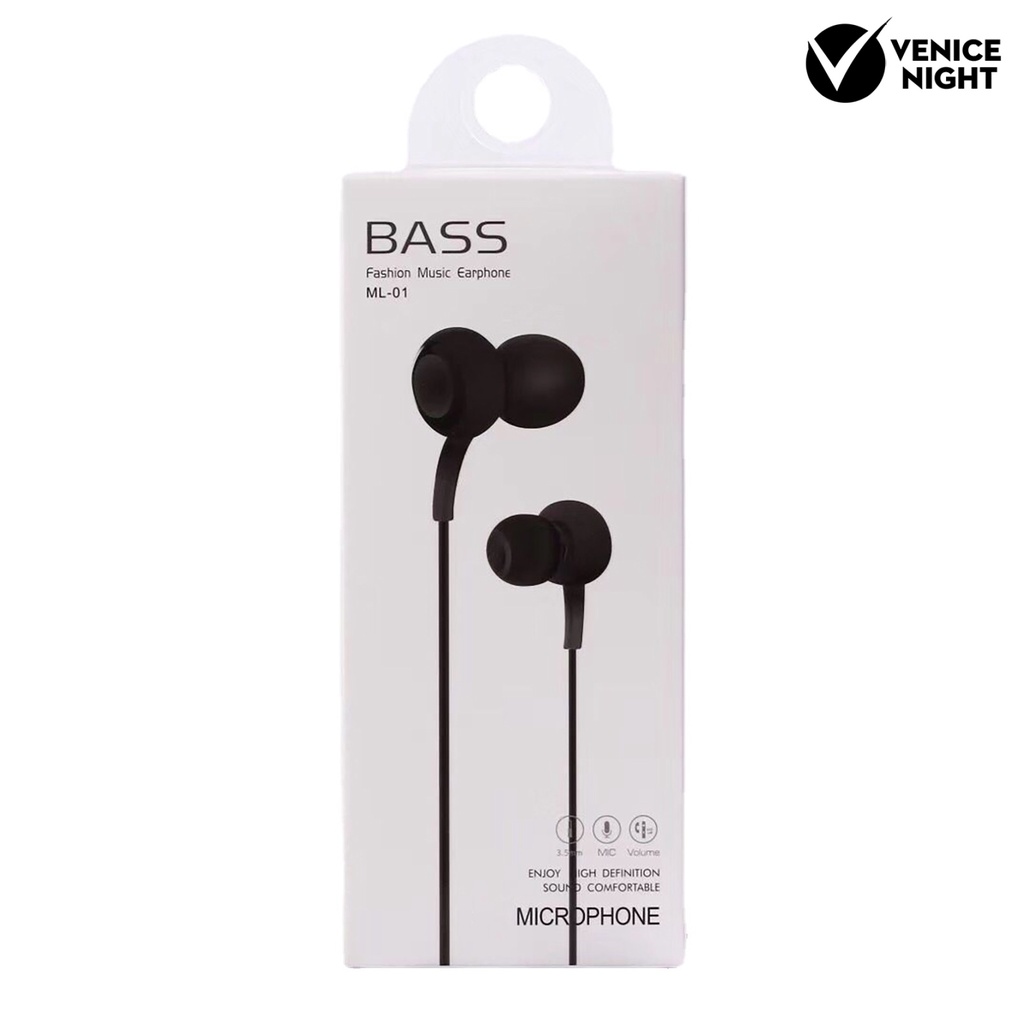 (VNEP) (Berkabel) Earbud High Fidelity Sensitif Lossless Mega Bass Ringan 3.5mm In-Ear HD-kompatibel Panggilan Gaming Earphone untuk Menjalankan