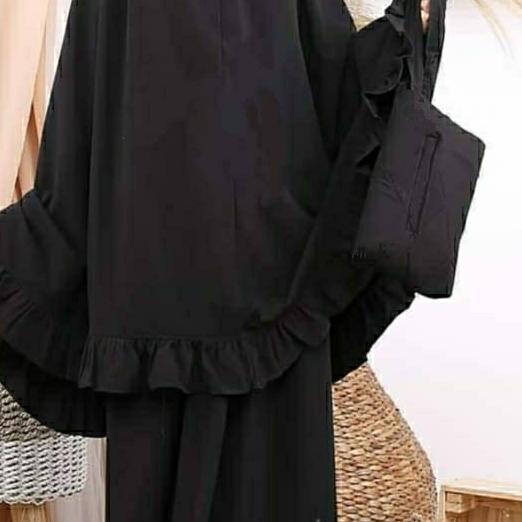 Mukena Stelan Hitam Jumbo