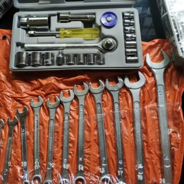 Kunci Ring Pas set 11 pcs Diamond + Kunci sok set 21 pcs PAKET MURAH