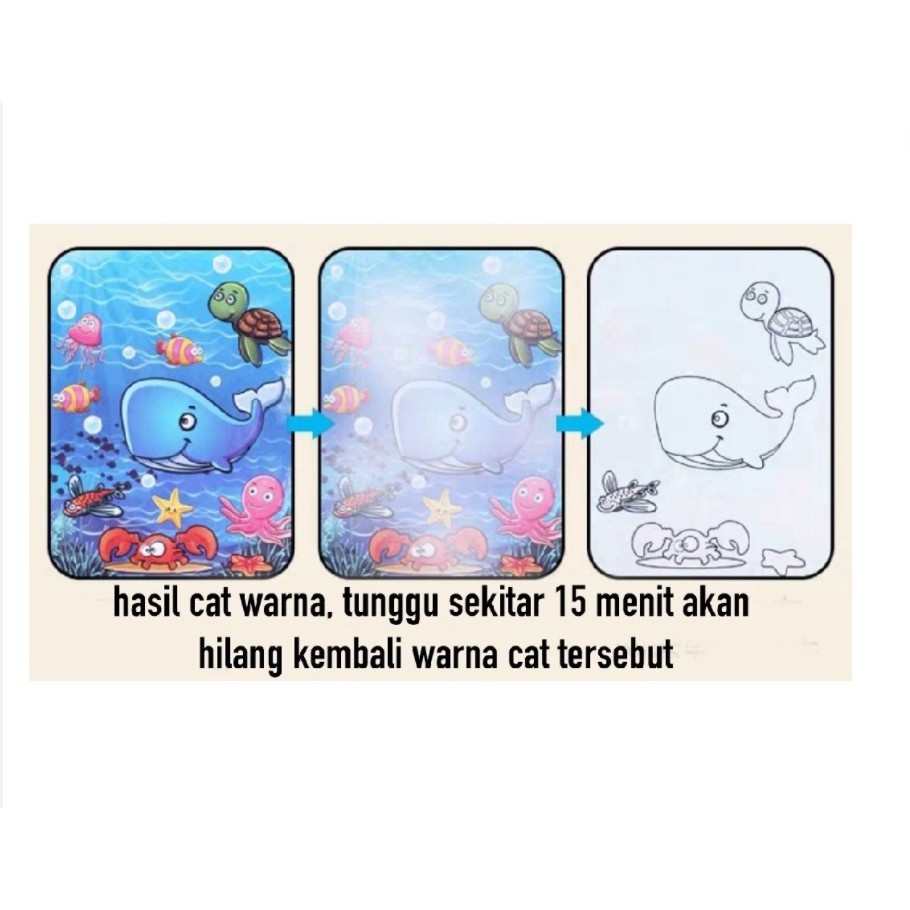 Magic Water Book Buku Gambar mewarnai Anak Dengan Pulpen Isi Air Buku Edukasi Anak