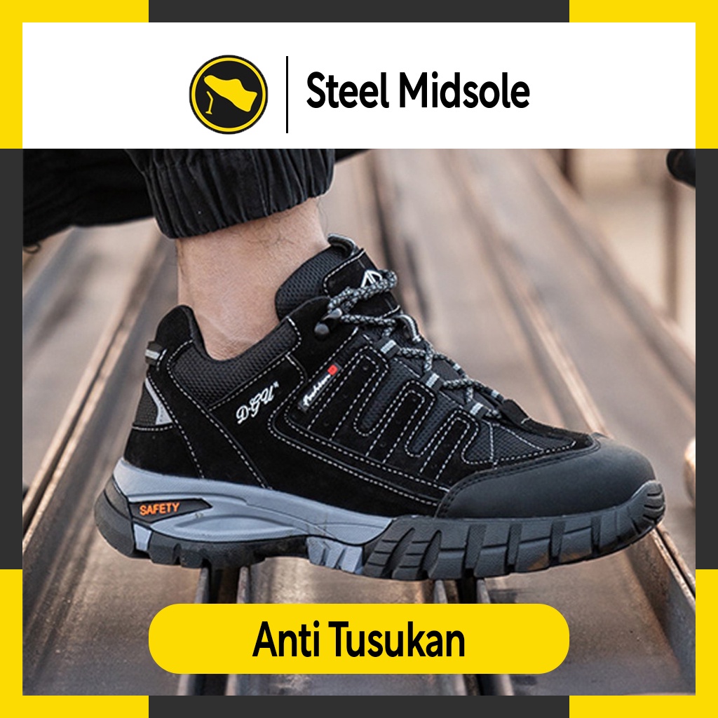 Sepatu Safety Ujung Besi Sepatu Septi Sepatu Sefty Sepatu Safety Shoes Middle Cut - SSSMC06