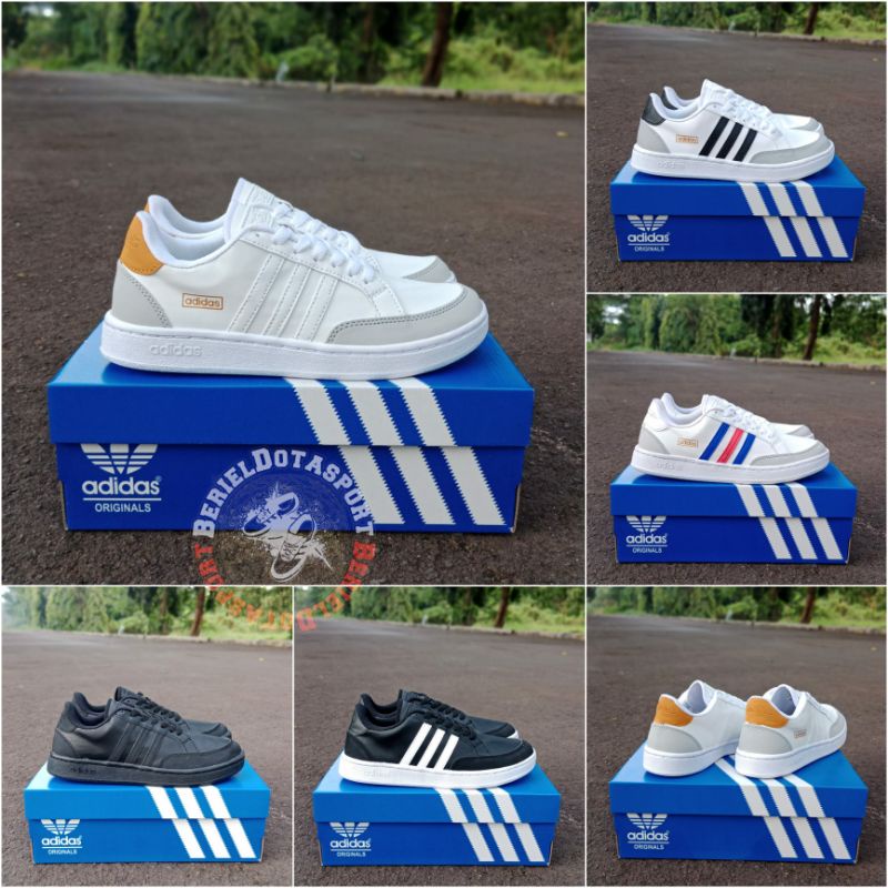 Sepatu Sneakers Pria Wanita Adidas Grand Court Sepatu Couple Casual Kanvas Mode Kekinian Made in Vie