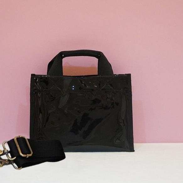 TAS MIKA / TAS TRANSPARAN / TAS SELEMPANG MIKA / TAS MIKA NEW NORMAL - Hitam