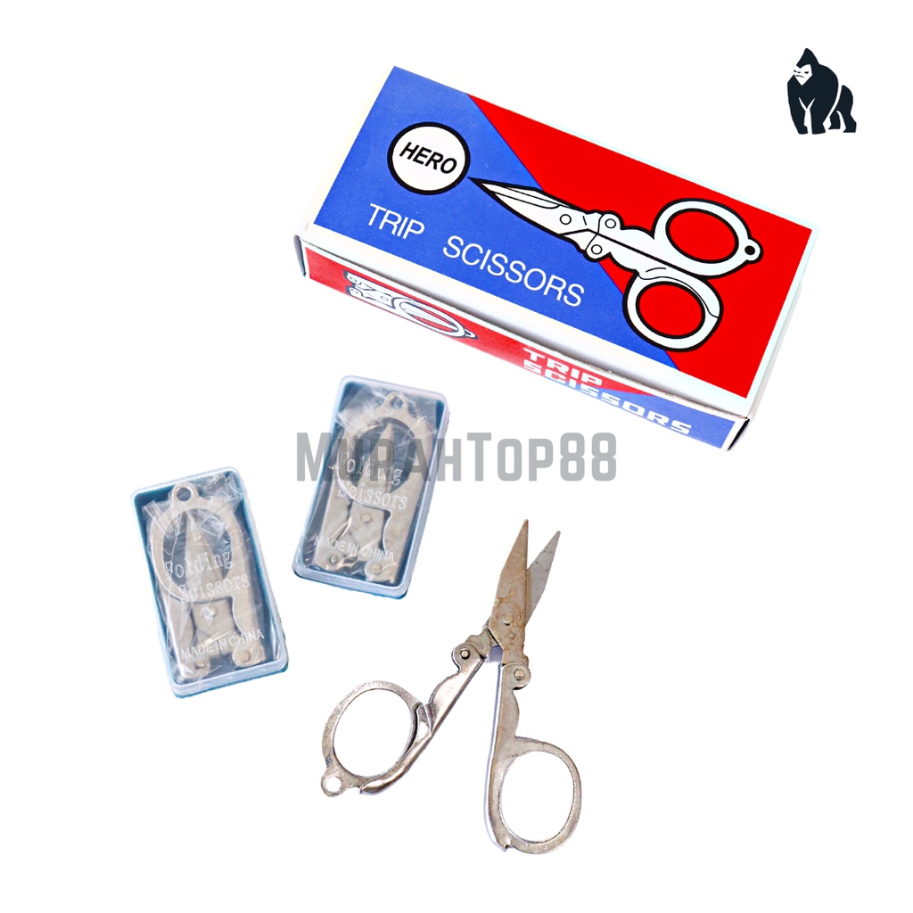 

Gunting Lipat Kecil Saku / Hero Trip Folding Scissors Stainless Steel [SATUAN]