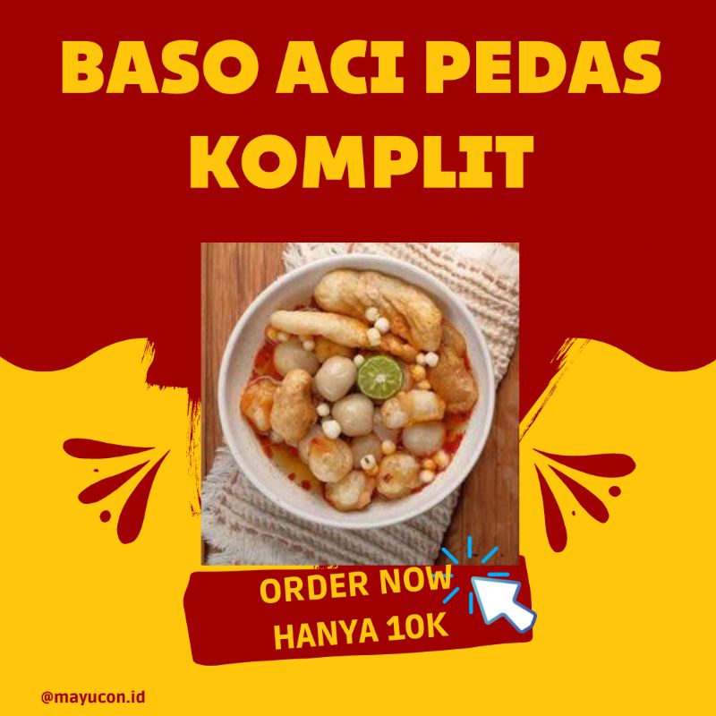 

Baso Aci Pedas Mercon Seuhah Komplit Nikmat Mengenyangkan