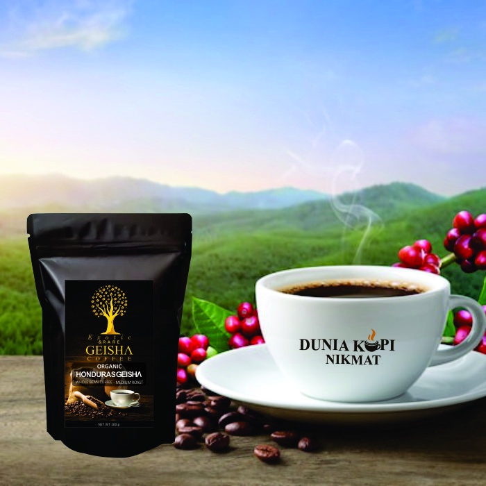 

Exotic & Rare Honduras GeishA Coffee Whole Roasted Bean Coffee 100 Gram.