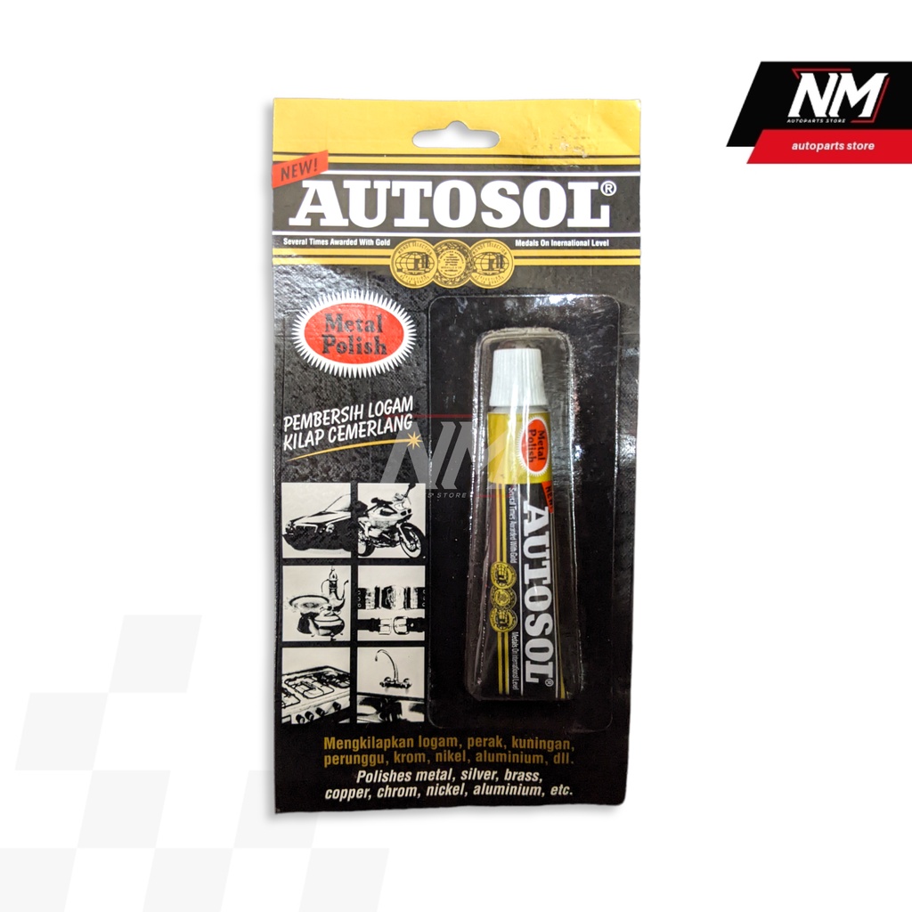AUTOSOL Metal Polish Pembersih Pengkilap Logam Blok Mesin Motor Serbaguna 15gr