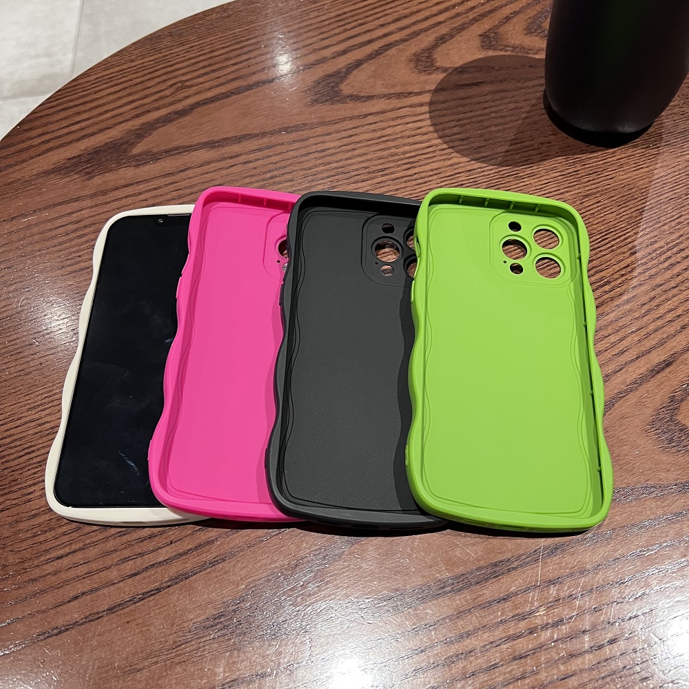 Casing Soft Case Bumper Silikon Motif Permen Bergelombang Untuk iPhone 14 13 12 11 Pro Max 14 Plus