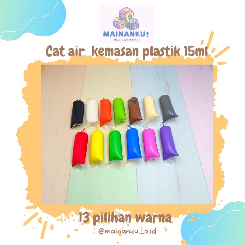

Paket 13 warna cat air 15ml kemasan pelastik
