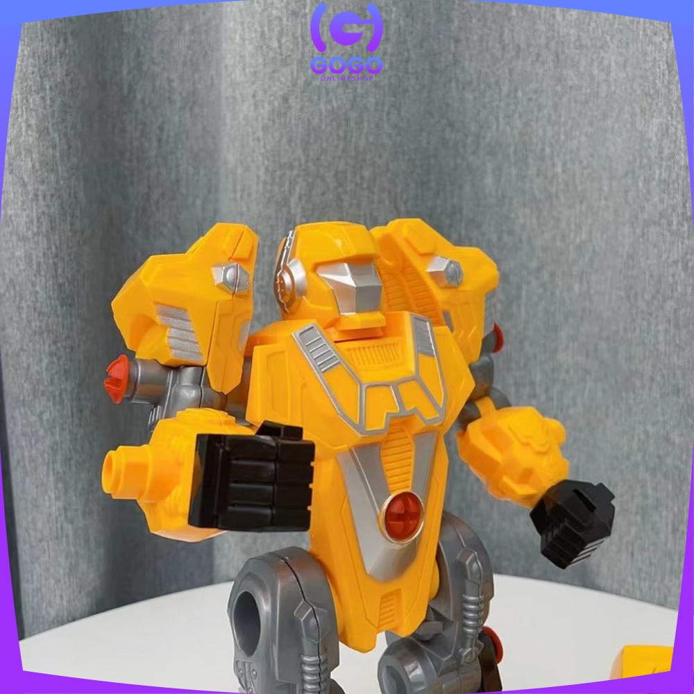 GOGO-M214 Mainan Robot Anak Laki Laki Robot Deformation 2IN1 DIY Puzzle Toys Mainan Bongkar Pasang Dengan Obeng Listrik / Mainan Mobil Mobilan