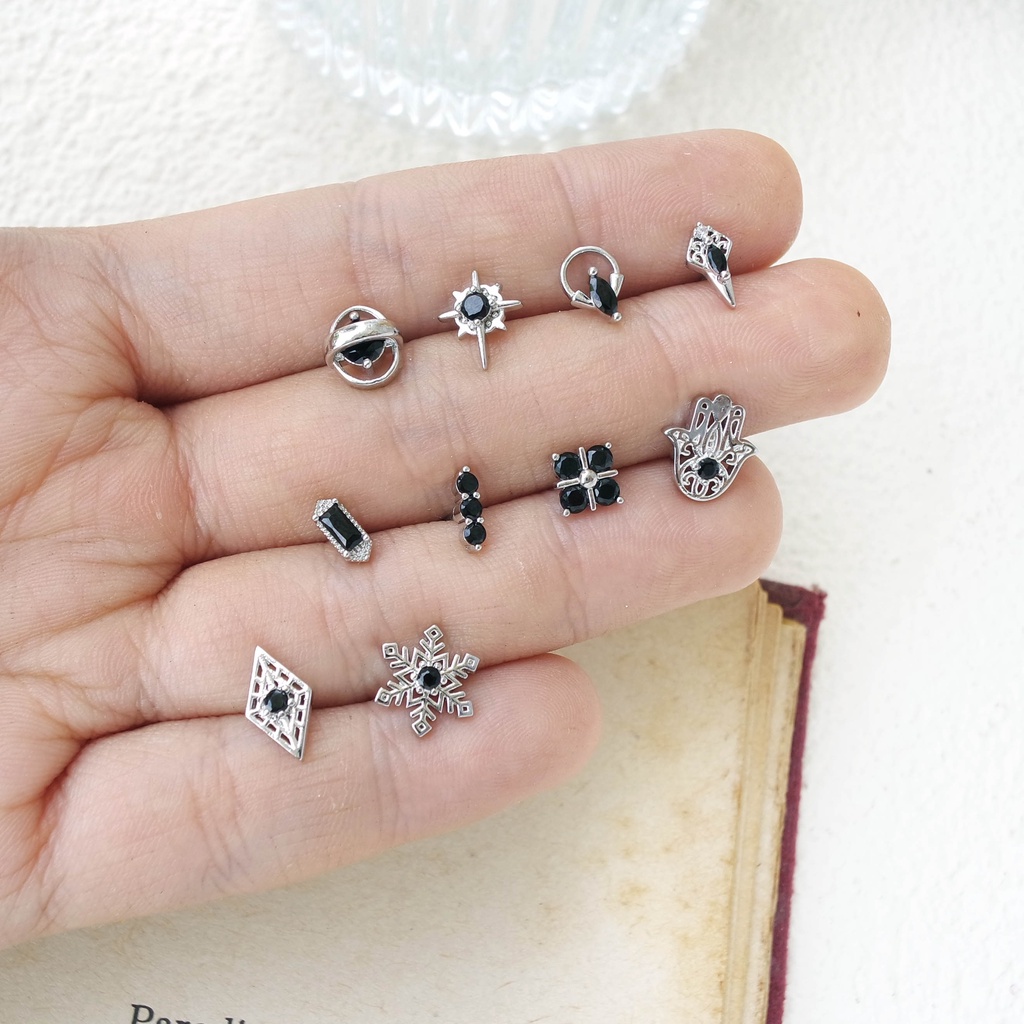 2349 / 2350 - (HARGA 1 BIJI) ANTING PIERCING TINDIKAN HELIX TRAGUS - STAINLESS STEEL