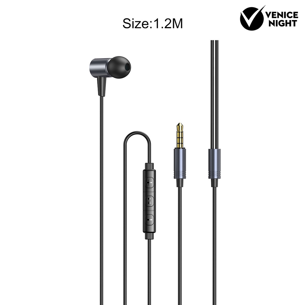 (VNEP) (Berkabel) L2 Earbud In-ear Super Bass TPE Headphone dengan Mic untuk Komputer