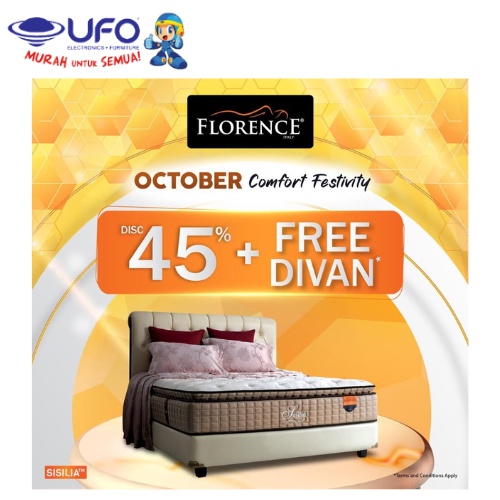 Florence Kasur Matras Type Sisilia Ukuran 160x200 - 180x200