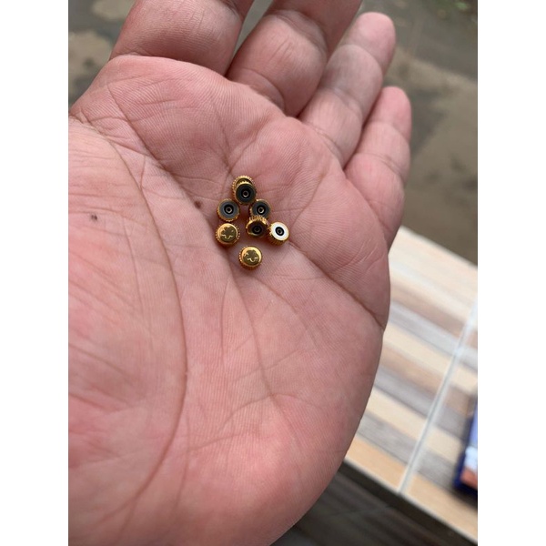 Crown knop Jam Tangan Titoni Gold size 5mm