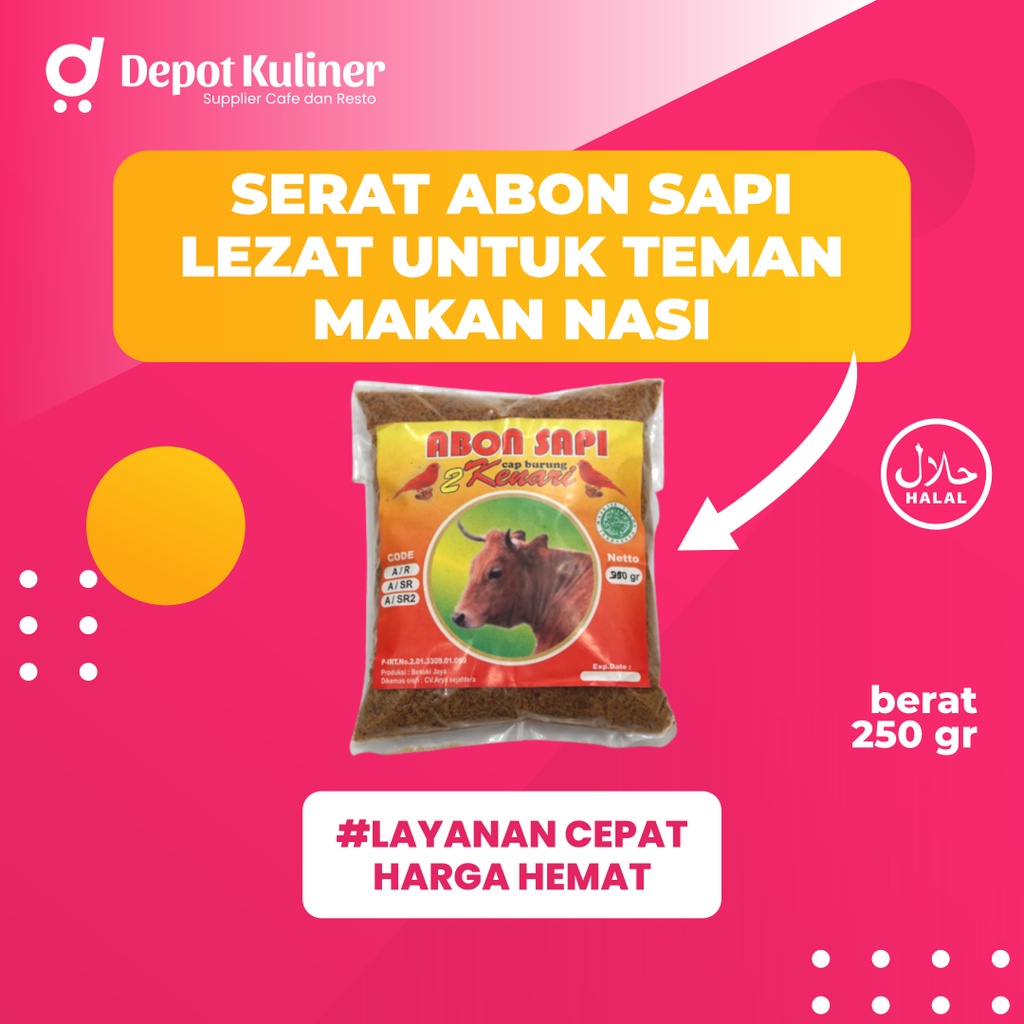 Abon Sapi 2 Kenari 250 Gr