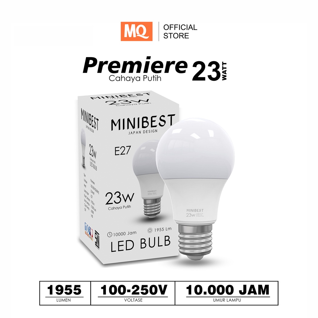 MQ LAMPU BULB LED LAMPU LED PREMIER A BULB 3w, 5w , 7w , 9w, 12w ,15w - 3W