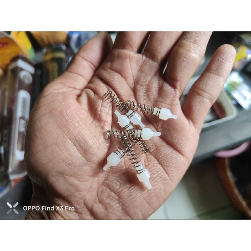 0Pentil Valve Mini Kupler Kopler Coupler Jantan Drat Luar Teflon Putih